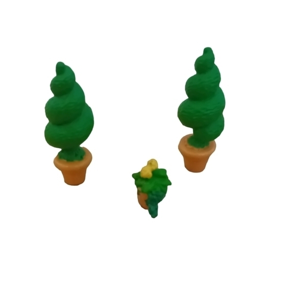 1999 Vintage Blue Bird Polly Pocket 2 Spiral Tree Bush Topiary - Picture 1 of 6